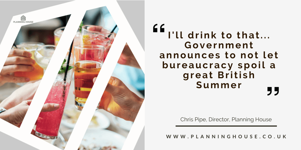 Plans in place to support reopening of outdoor hospitality