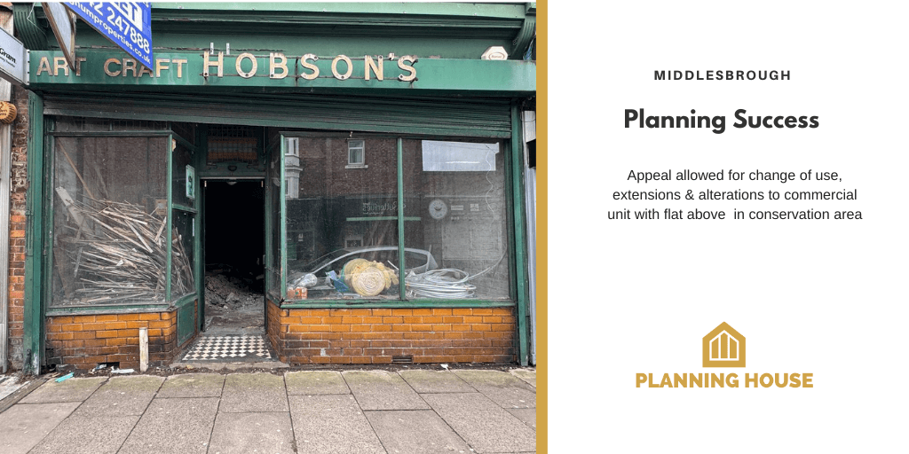 Planning Success – Appeal allowed in conservation area, Middlesbrough